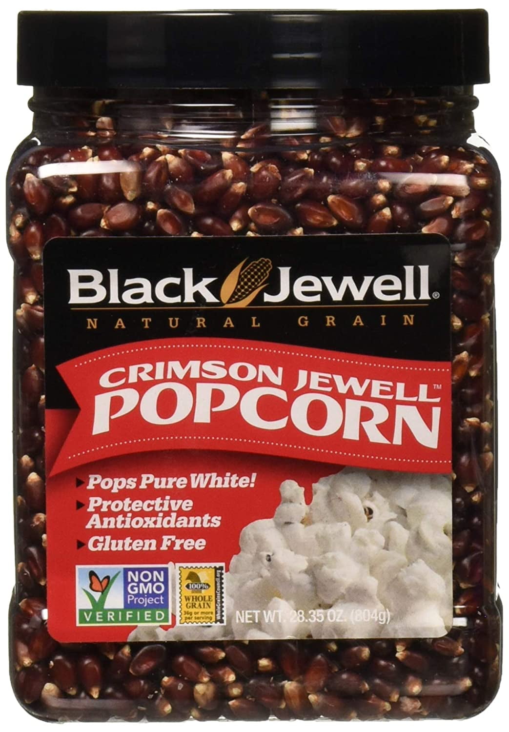 Black Jewell Crimson Hulless Popcorn Kernels 28.35 Ounces (Pack of 1
