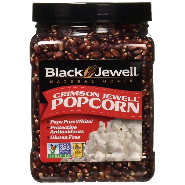 Black Jewell Crimson Hulless Popcorn Kernels 28.35 Ounces (Pack of 1