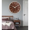 thumbnail image 4 of Wooden Modern Home Living Room Decoration Round Quartz Clock, 4 of 4