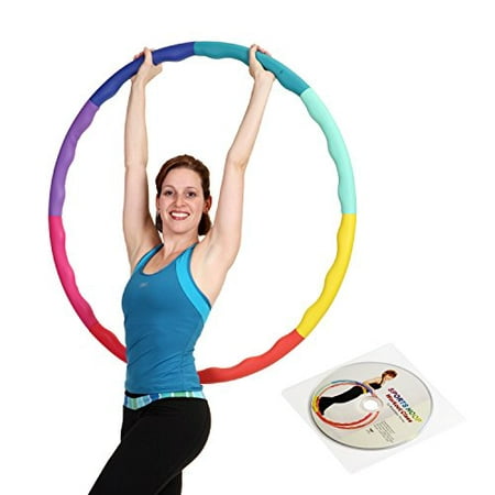 Soft Rubber Foam Padding Large Weighted Hula Hoop for Workout & Exercise w/