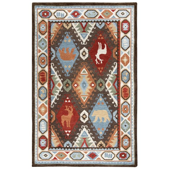 Rizzy Rugs Northwoods Area Rug NWD102 Brown Geometric Triangles 8' x 10' Rectangle