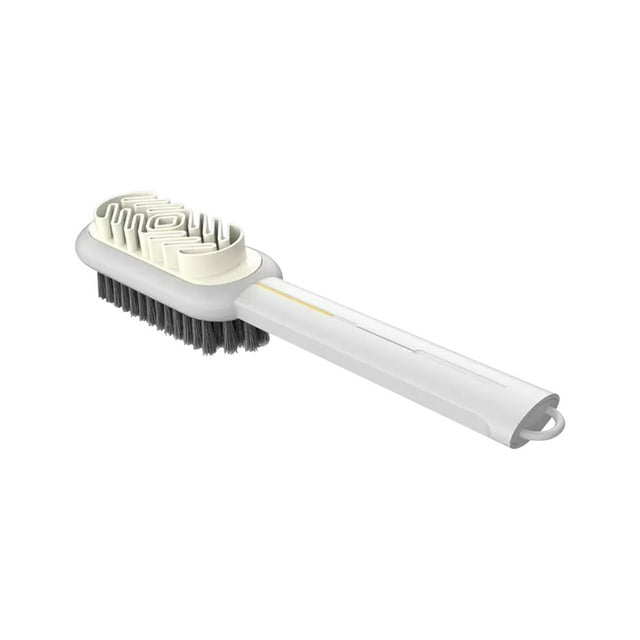 Rewenti Shoe Brush Labor-Saving Hanging Hole Portable 2-Sided Leather Shoe Boot Cleaning Brush Daily Use