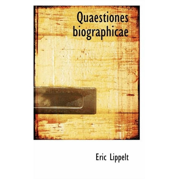 Quaestiones Biographicae (Paperback)