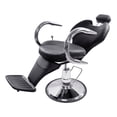 thumbnail image 2 of Silla de Barbería Nanofort Negra y Plata Piston Hidraulico mkz-bx2668b, 2 of 4