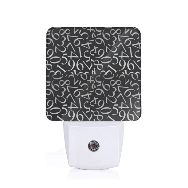 Balery Numbers Luz Nocturna LED con Sensor Automático, Enchufe con Sensor Crepuscular, Luz Suave de 0.5W para Dormitorio, Pasillo, Baño-EU