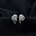thumbnail image 6 of Rosec Jewels Black Onyx Cat Stud Earrings for Women - AAA Quality - Black Onyx Diamond Earrings with Screw Back - Ready to Gift, 10K White Gold, 6 of 8