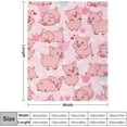 thumbnail image 4 of Pig Blanket Gifts, 40"x50" Flannel Fleece Throw Blanket Soft for Girls Boys Adults, Lightweight, Comfortable, Warm Cute Pig Themed Blanket for Bed Couch, 4 of 6