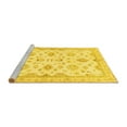 thumbnail image 2 of Ahgly Company Machine Washable Indoor Square Oriental Yellow Traditional Area Rugs, 6' Square, 2 of 4