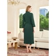 thumbnail image 3 of U2SKIIN Womens Robe 100% Cotton, Lightweight Spa Bathrobe Soft Kimono Long Loungewear,(Dark Green,XL), 3 of 5