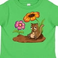 thumbnail image 4 of Inktastic Cute Chipmunk on Lunch Break with Flowers Boys or Girls Toddler T-Shirt, 4 of 5