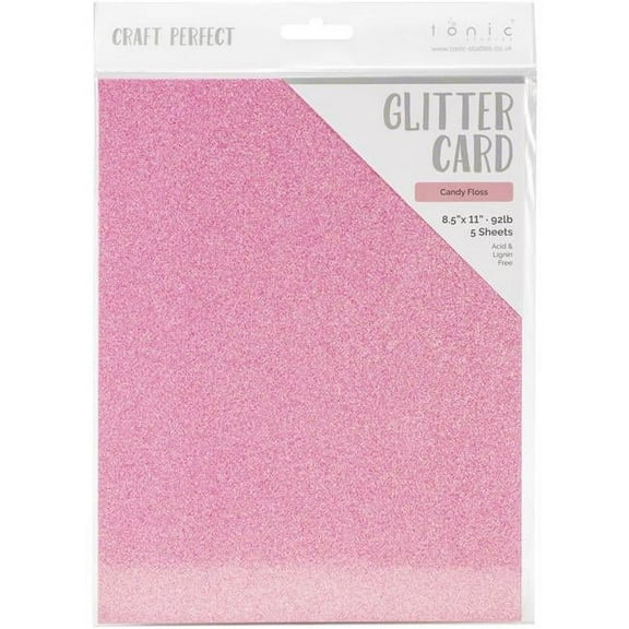 Craft Perfect Candy Floss Glitter Cardstock