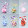 thumbnail image 4 of Cat Toy Ball Wool Interactive Funny Cat Pom Pom Toy Kitten Play Ball with Bell, 4 of 10