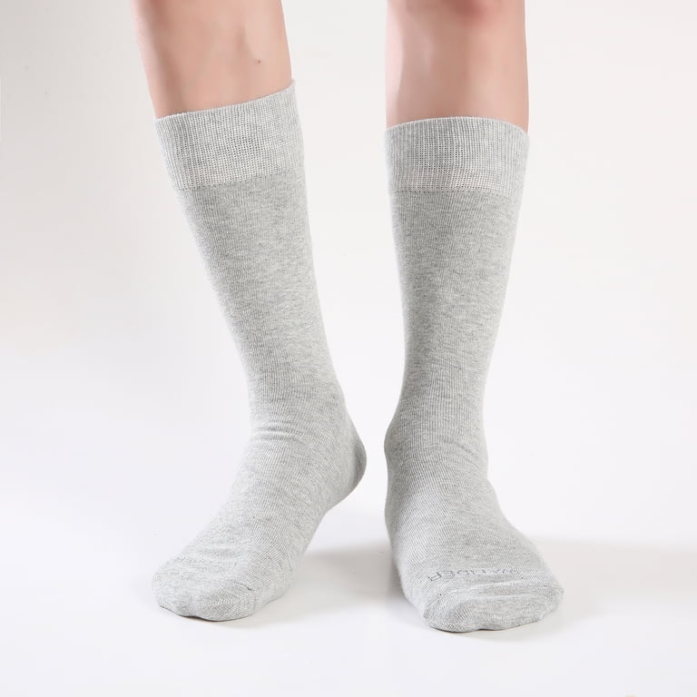Wander Men's Dress Socks Cotton Thin Classic Lightweight Socks 8 Pairs Solid & Patterned Soft Breathable Socks