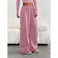 thumbnail image 2 of Women's Casual Straight Leg Loose Elastic Waist Sweatpants with Pockets, 2 of 6