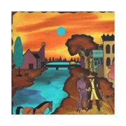 Frontier Town Scene - Canvas