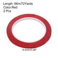 thumbnail image 2 of 2 Rouleaux Rouges 0.26 Pouce x 72 Yards Ruban Électrique en Polyester pour Animaux Haute Température Chaleur 6.5mm x 66m, 2 of 6