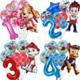 thumbnail image 2 of Conjunto de Globos de la patrulla canina para niños y niñas, decoraciones de ramo de Globos para fiesta de cumpleaños, número 1 ° y 2 °, 32 pulgadas, 2 of 5