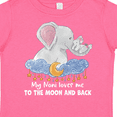 thumbnail image 4 of Inktastic My Noni Loves me to the Moon and Back Elephant Family Boys or Girls Toddler T-Shirt, 4 of 5