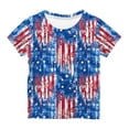 thumbnail image 4 of MKOSPLRT 4th of July Shirts for Kids 3-14 Years Cute American Flag Print Tees Short Sleeve Crew Neck American Flag Shirts 3-14 Years, 4 of 6