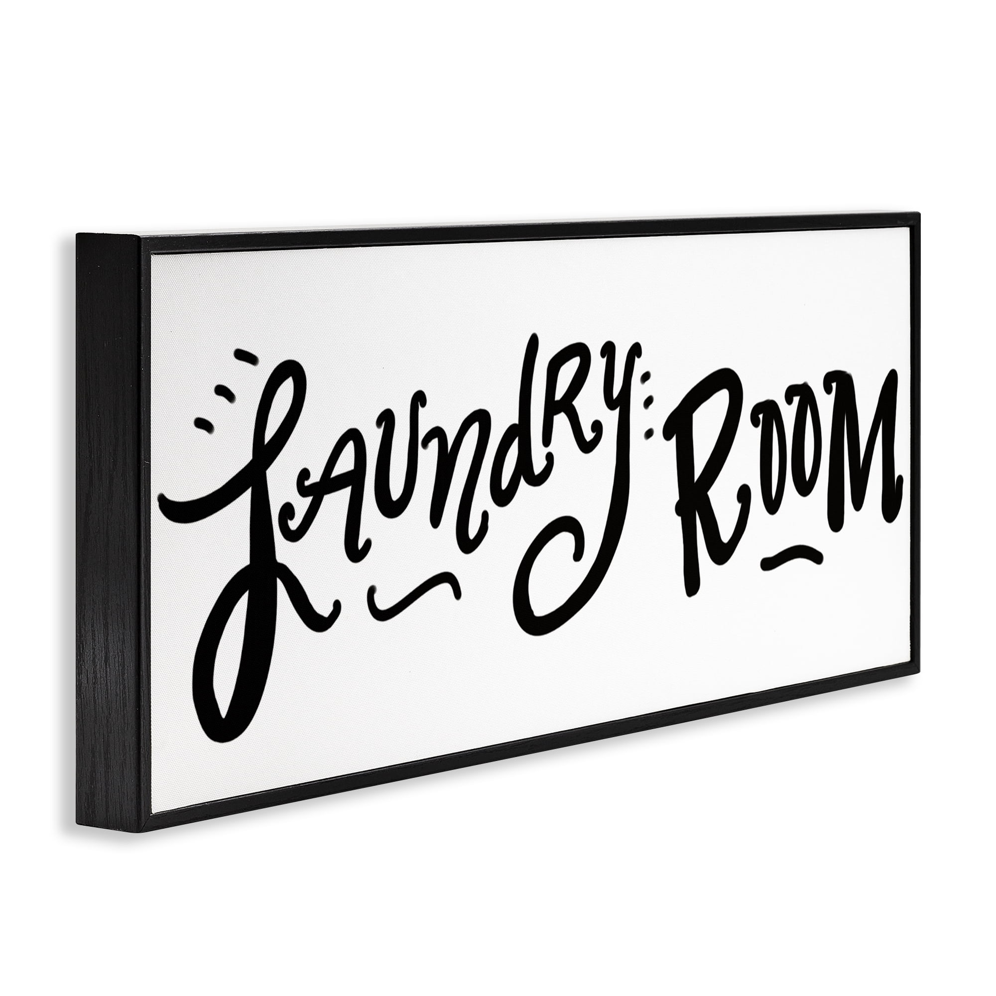 Stupell Industries Laundry Room Fun Typography Black Framed Giclee Art, design by SD Graphics Studio