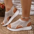 thumbnail image 6 of Xucatan Women's Knit Mesh Peep Toe Sandals, Breathable Slingback Flat Heels, Orthopedic Support Footwear, Lightweight Design for Summer Walking Gift, 6 of 9