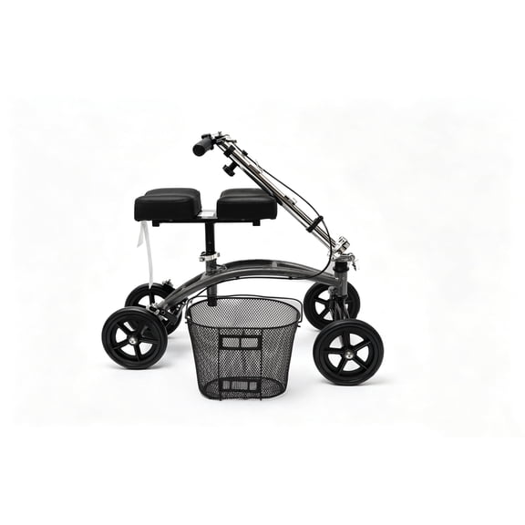 LumiJourney Dual Pad Steerable Knee Walker Scooter with Basket – Adjustable Mobility Aid for Foot Surgery, Broken Ankle & Injury Recovery, Crutch Alternative for Adults