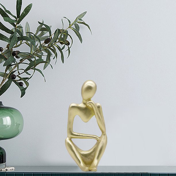Estatuilla de personaje abstracto moderno de resina estatua en miniatura de escritorio de oficina en casa