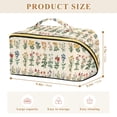 thumbnail image 4 of FORMRS Makeup Bag Travel Cosmetic Organizer for Women Fold Flat Zipper Pouch with Handle, Red Floral, 4 of 8