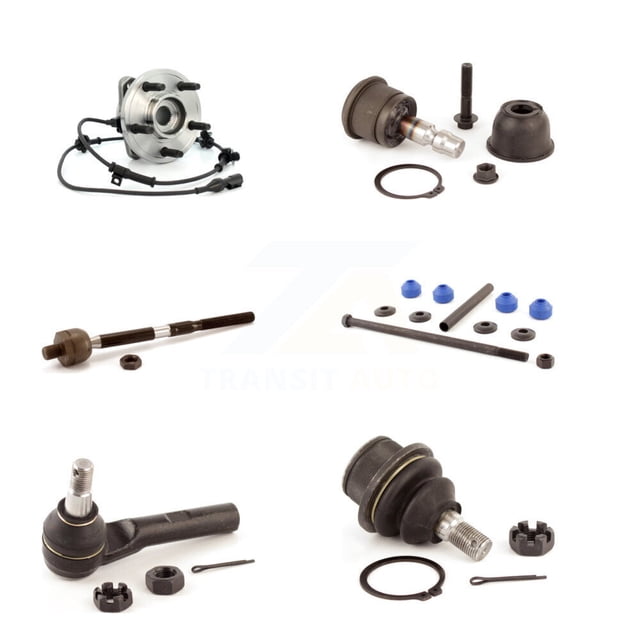 Transit Auto Front Hub Bearing Upper Lower Ball Joint Outer Inner Tie Rod & Sway Bar Stabilizer Link Kit (6Pc) for Car Ford Ranger Explorer Mazda B4000 Mercury Mountaineer - Left Right Side K7T-107234