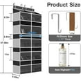 thumbnail image 7 of Over the Door Organizer 5 Tiers,FiveBox 88lbs Extra Large Over the Door Storage of 10 Compartments & 10 Mesh Pockets,Heavy Duty Behind Door Hanging Organizer for Bedroom Closet Bathroom Pantry,Black, 7 of 7