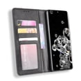 thumbnail image 4 of Compatible with Samsung Galaxy S20 Ultra 5G Case Magnetic Closure Vintage Pattern PU Leather Wallet Cover with Card Slots-Black, 4 of 5