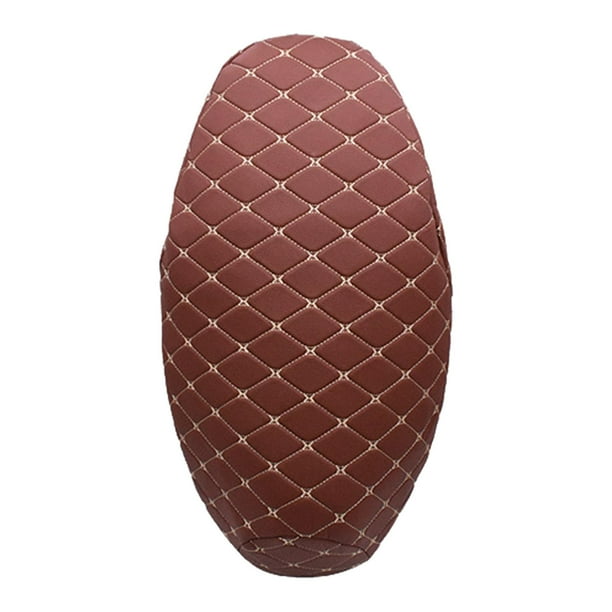 Almohadilla de protección antideslizante de cuero sintético flexible y elástica para asiento de motocicleta. Rojo oscuro XXL