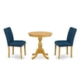 thumbnail image 2 of East West Furniture - ESAB3-OAK-55 - 3-Pc Dining Table Set - 2 Parson Dining Room Chairs and 1 Modern Dining Table (Oak Finish), 2 of 10