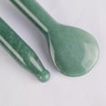 thumbnail image 3 of Herramienta de Masaje Jade Gua Sha Verde 100% Natural para Rejuvenecer la Piel Facial, 3 of 9