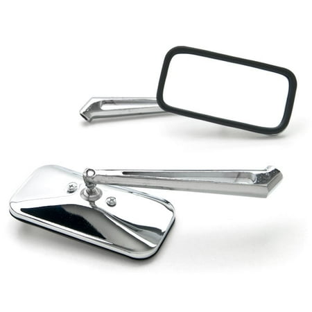 Harley Fairing Mirrors Krator Custom Rear View Mirrors Chrome Pair w/Adapters For Harley Davidson Road King Fuel Injected ()