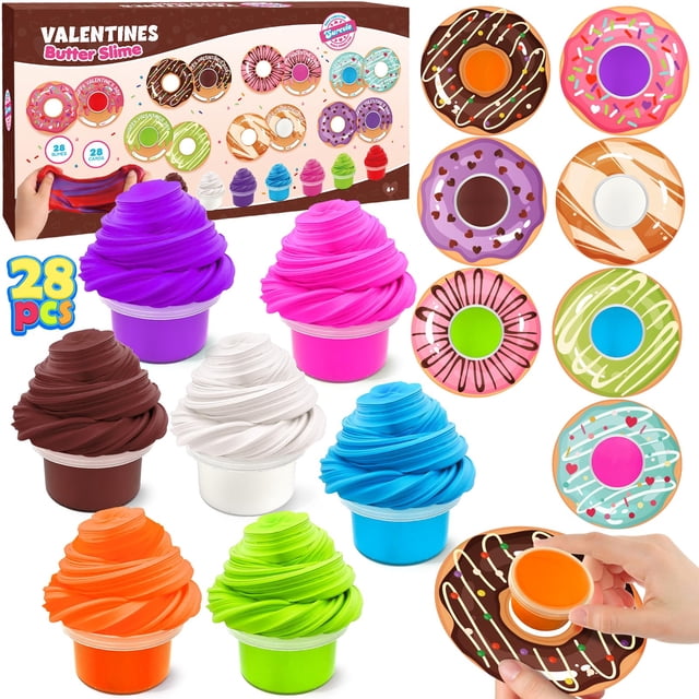 Regalos de San Valentín SURCVIO Butter Slime con tarjeta de felicitación