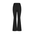thumbnail image 6 of FAIWAD Womens V Cross Waist Flare Leggings with High Waisted Comfort Stretch Solid Color Workout Sport Pants, 6 of 6