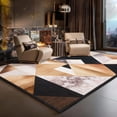 thumbnail image 4 of Toyoso 8x10 Large Geometric Area Rug, Brown and Grey Abstract Rug, 0.25 inch Durable Machine Washable Non-Slip Indoor Floor Carpet for Dining Room and Large Space, Pet Friendly Rug, 4 of 8