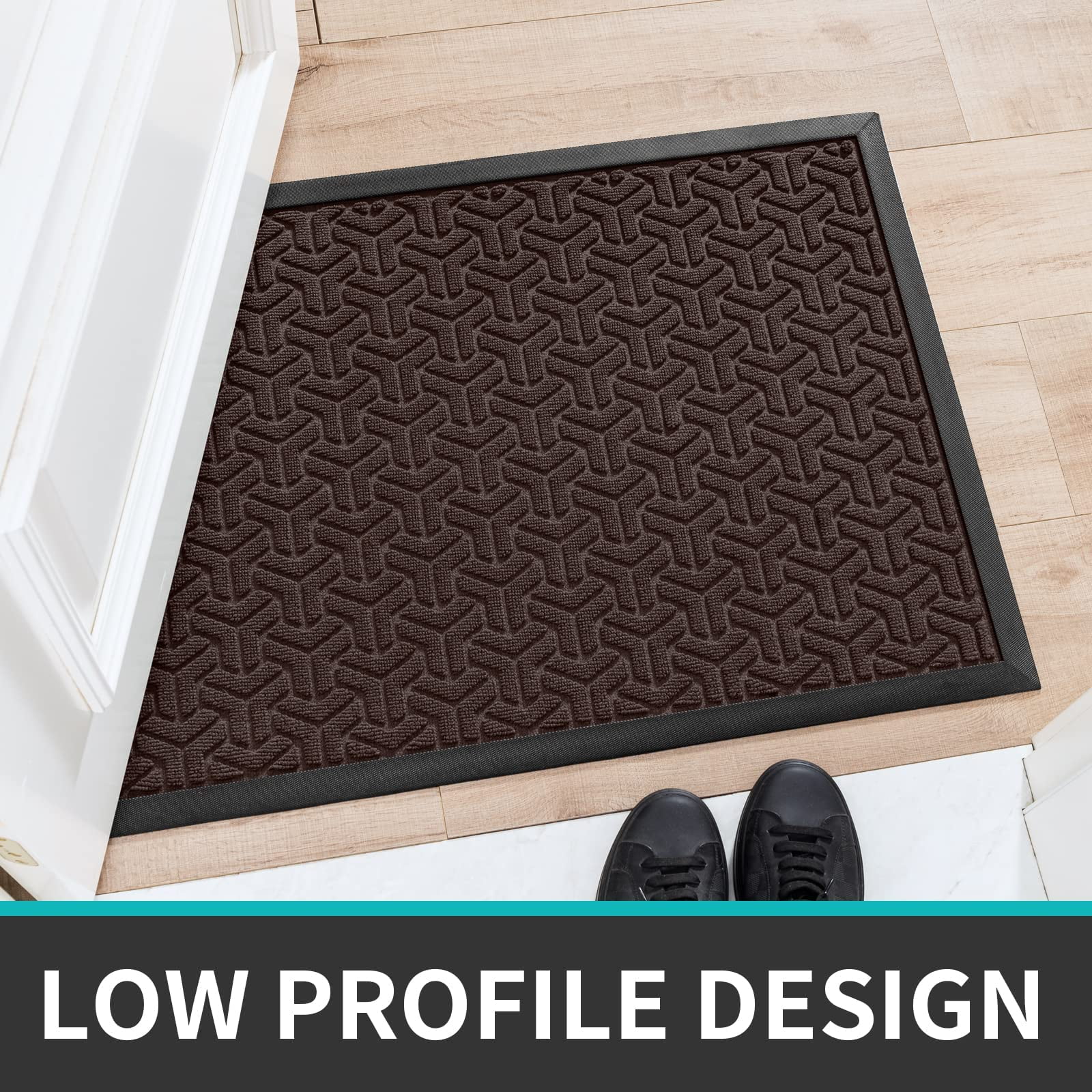 Finchitty Front Door Mat Outdoor Entrance, Heavy Duty Durable Rubber  Doormat, Stain and Fade Resistant, Easy to Clean, Low Profile Indoor  Outdoor Mat