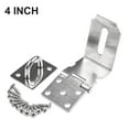 thumbnail image 1 of 90 Degrees Latch Lock Hasp And Staple For Padlock Gate Door Shed Stainless Steel, 1 of 5
