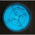 thumbnail image 2 of Luminous Metal Large Spirit Bubble Level 60mm Diameter, (2 23/64 in), Degrees, Circular, Surface Level - Metal Housing, Bulls Eye Bullseye Blue/Silver, 2 of 8
