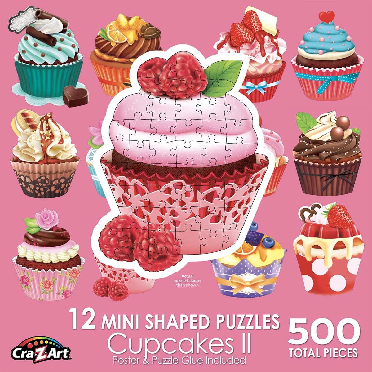 CRA-Z-ART 300 PIECE PUZZLE JIGSAW SET FRUITS CANDY CUPCAKES COLD DRINKS NEW 