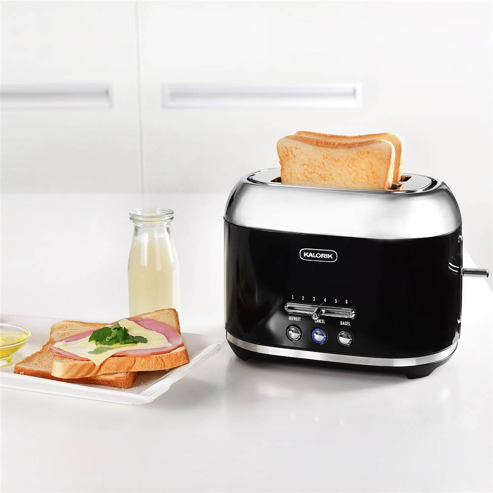 Kalorik 2-Slice Retro Toaster, Black - Walmart.com