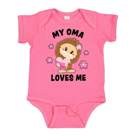 

Inktastic My Oma Loves Me with Bigfoot Gift Baby Girl Bodysuit