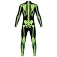 thumbnail image 4 of Tisuna Halloween Stage Tight Jumpsuit For Mens Skeleton Print Long Sleeve Zipper Front Bodysuit Male Dress Up Romper Size Xl, 4 of 5