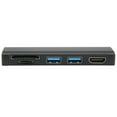 thumbnail image 1 of Para Dock 5 En 1 Lector De Tarjetas De Memoria De 5 Gbps Resolución 4K Carcasa De Aluminio Intercambio En Caliente USB3.0 Hub Para Win10 Para XP, 1 of 7