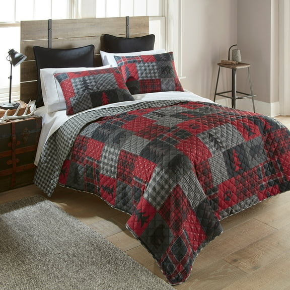 Your Lifestyle by Donna Sharp Red Forest Queen 3 PC Lodge Quilt Set