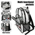 thumbnail image 5 of WWE Clear Backpack Heavy Duty See Through Bookbag Transparent Bag for Colleges School Work Sport Travel, 5 of 7