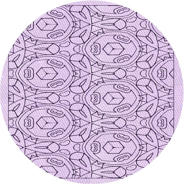 Ahgly Tapis d'Intérieur Lavable en Machine Carré Transitionnel Lilas Violet Riche, 3 Pieds Carré
