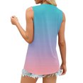 thumbnail image 3 of Jalioing Women's Tank Tops Fashion V Neck Button Sleeveless Tank Shirts Summer Trendy Casual Gradient Shirts, 3 of 7